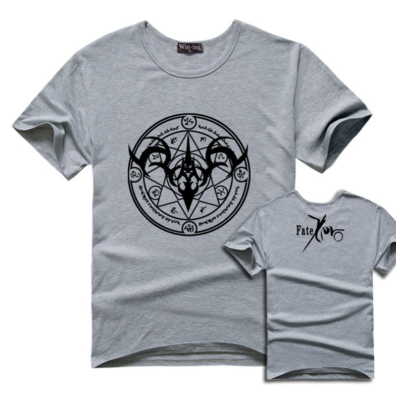 FG 1509 Fate Zero stay night T-shirt Anime white red black tshirt 2015 NEW style T shirt men BT20