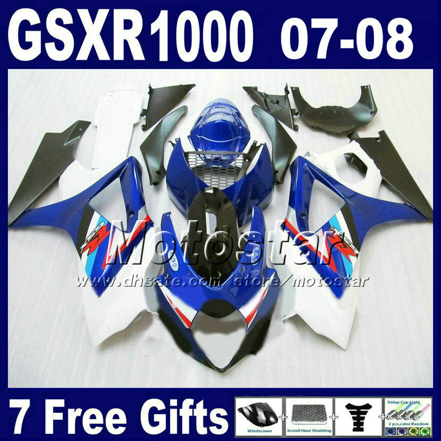 abs fairing kit for suzuki 2007 2008 gsxr1000 k7 fairings gsxr1000 07 gsxr 1000 08 blue whte black motobike set fd24 seat cowl, Multi-color
abs fairing kit for suzuki 2007 2008 gsxr1000 k7 fairings gsxr1000 07 gsxr 1000 08 blue whte black motobike set fd24 seat cowl, Multi-color