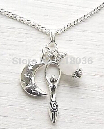 Vintage Silver MOON GODDESS &Crystal Bead Charms Statement Choker Chain Pendant &Necklaces Woman Fashion Jewelry 10pcs L822
Vintage Silver MOON GODDESS &Crystal Bead Charms Statement Choker Chain Pendant &Necklaces Woman Fashion Jewelry 10pcs L822
