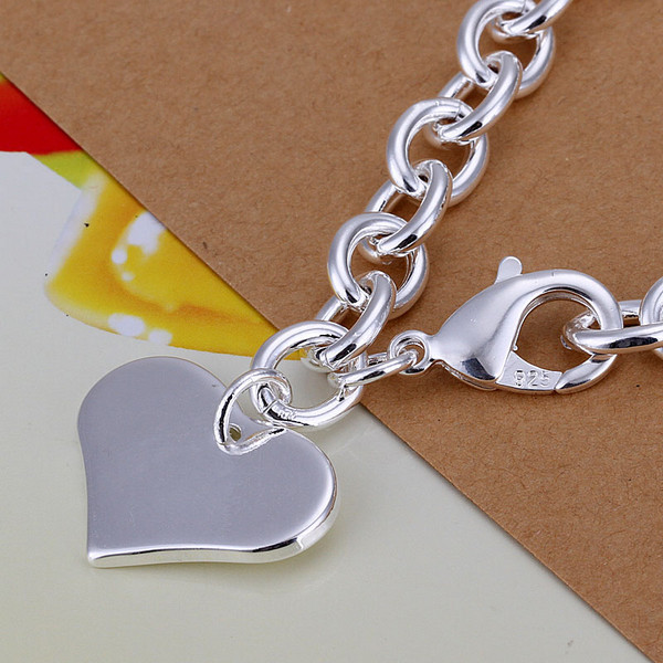 Hot sale 925 silver Wan heart brand shrimp buckle bracelet DFMCH278,fashion 925 sterling silver plated Chain link bracelets high grade