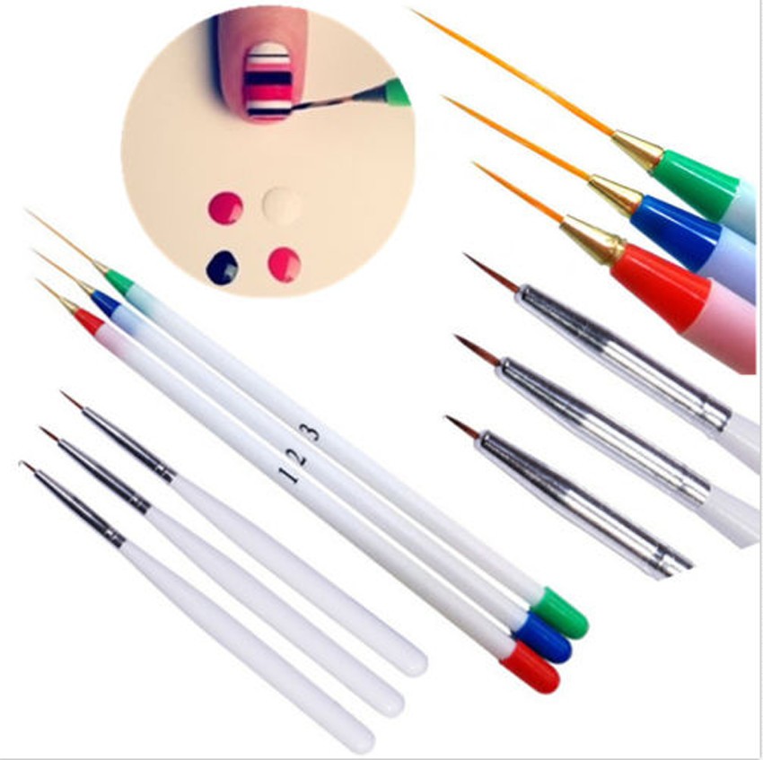 6Pcs Fine Drawing Striping Liner Design Tips Nail Art Pen Brushes Brush Salon DIY Gel UV Tool Manicure, Silver
6Pcs Fine Drawing Striping Liner Design Tips Nail Art Pen Brushes Brush Salon DIY Gel UV Tool Manicure, Silver