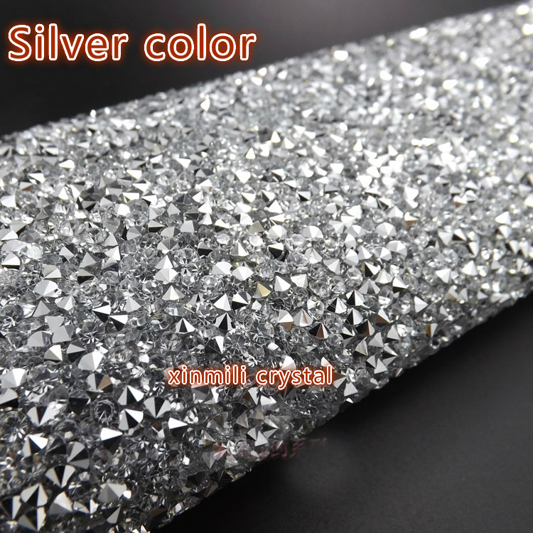 ship Crystal resin rhinestone self Adhesive sheet or fix to fabric rhinestone decor mesh roll for wedding 2440cm Strass B5297226