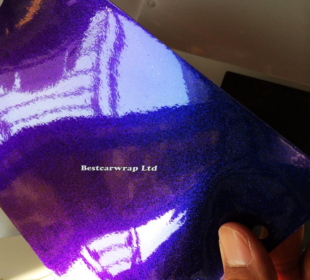 Purple & blue Pearl Gloss Chameleon Vinyl Wrap Film With Air Bubble Free Shiny Flip Flop Glitter Pearl Car Wrap Sticker Size:1.52*20M/Roll