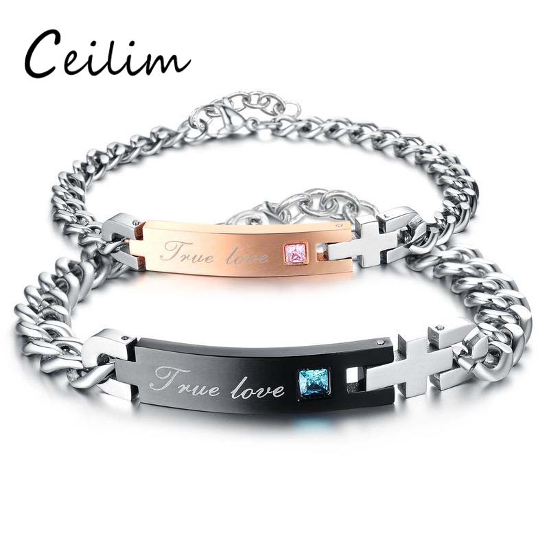 True Love Couple Bracelet Set: 316L Stainless Steel with Crystal, Romantic Valentine's Gift featuring Cross Charm for Men and Women
True Love Couple Bracelet Set: 316L Stainless Steel with Crystal, Romantic Valentine's Gift featuring Cross Charm for Men and Women