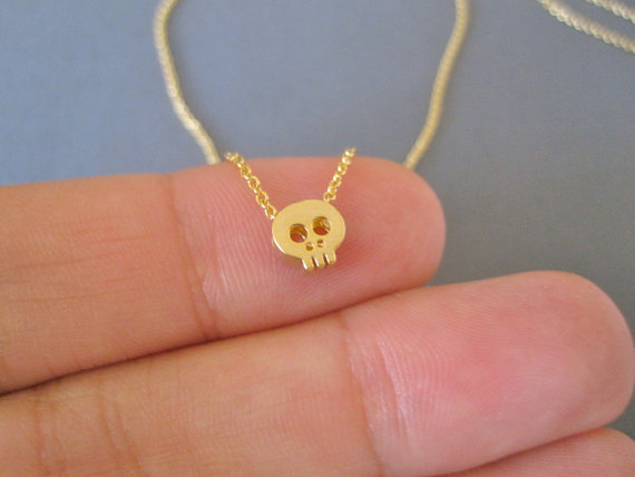 10PCS- B043 Tiny Sugar Skull Bracelet Cute Skeleton Bracelet Simple Animal Skull Face Head Bracelets for women