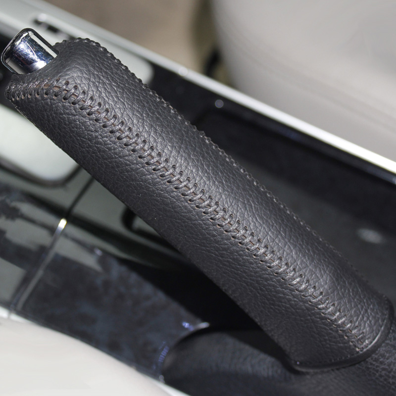 Handbrake lever cover For Mazda 6 old model Handbrake Cover Genuine leather Auto interior decoration DIY Handbrake sleeve protection