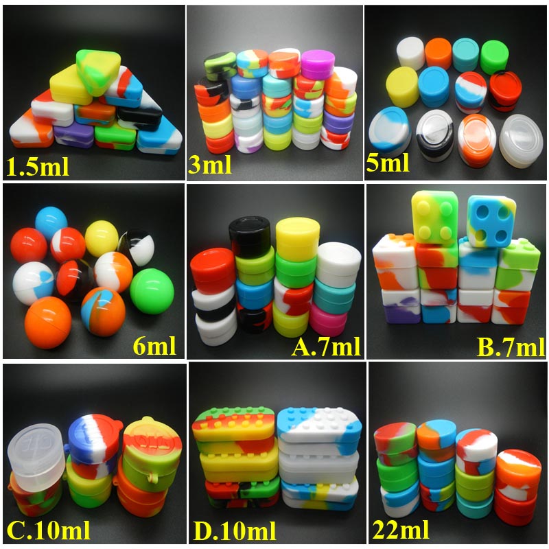 6+1 Silicone Containers For Wax Containers Silicone Jars 1.5ml 3ml 5ml 6ml 7ml 10ml 22ml Silicone Cases In E Cigarettes Free Shipping
6+1 Silicone Containers For Wax Containers Silicone Jars 1.5ml 3ml 5ml 6ml 7ml 10ml 22ml Silicone Cases In E Cigarettes Free Shipping