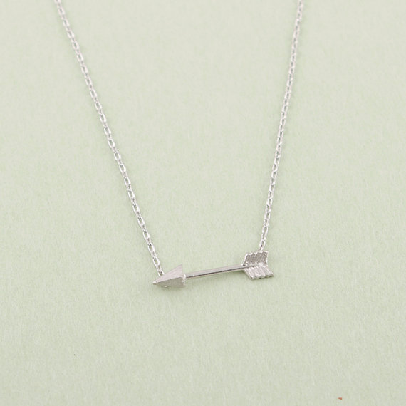 30PCS Gold Silver Tiny Horizontal Arrow Necklace Pendant for Women Simple Cute Sideways Arrow Necklace for Men
