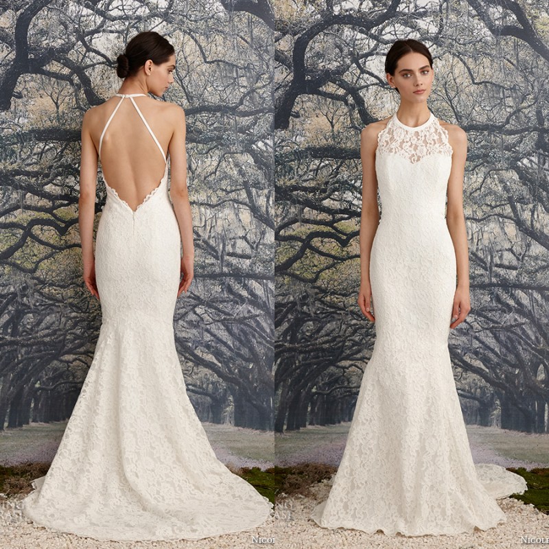 Sexy Backless Wedding Dresses Vintage Lace Mermaid Bridal Gowns with Illusion Halter Jewel Neckline Sleeveless Sweep Train Spring, Gold
Sexy Backless Wedding Dresses Vintage Lace Mermaid Bridal Gowns with Illusion Halter Jewel Neckline Sleeveless Sweep Train Spring, Gold