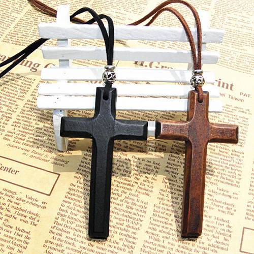 Xmas gifts wooden cross pendant necklace vintage Tibetan silver beads leather cord sweater chain men women jewelry handmade stylish 12pcs
Xmas gifts wooden cross pendant necklace vintage Tibetan silver beads leather cord sweater chain men women jewelry handmade stylish 12pcs