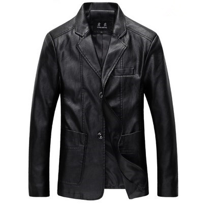 Wholesale- Plus Size Mens Formal Suit Leather Blazer Jacket Black Khaki Brown Men Slim Fit Lether Jackets Coats -4XL 5XL 6XL
Wholesale- Plus Size Mens Formal Suit Leather Blazer Jacket Black Khaki Brown Men Slim Fit Lether Jackets Coats -4XL 5XL 6XL
