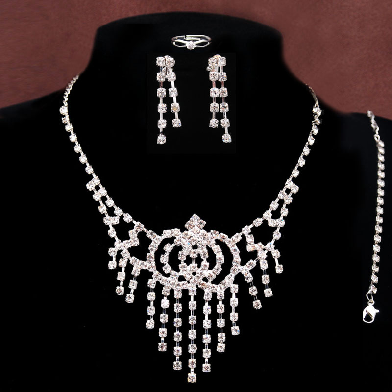 Romantic Gift Heart Pendant 18K Silver Plated Austrian Crystal Bridal/Wedding Jewelry Sets For Women Free Shipping Wholeslae, White
Romantic Gift Heart Pendant 18K Silver Plated Austrian Crystal Bridal/Wedding Jewelry Sets For Women Free Shipping Wholeslae, White