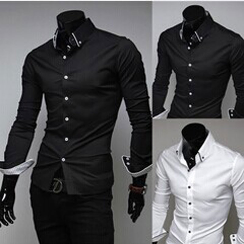 Fashion Mens Solid Color Casual Slim Fit Long Sleeve Button Down Shirts Dress Office Men's Clothing, White
Fashion Mens Solid Color Casual Slim Fit Long Sleeve Button Down Shirts Dress Office Men's Clothing, White