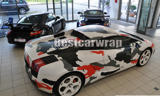Red white Black arctic Camo Vinyl Car Wrap Film With Air Rlease Gloss / Matt Snow Camouflage Pixel Car Sticker 1.52x30m/Roll(5x100ft)