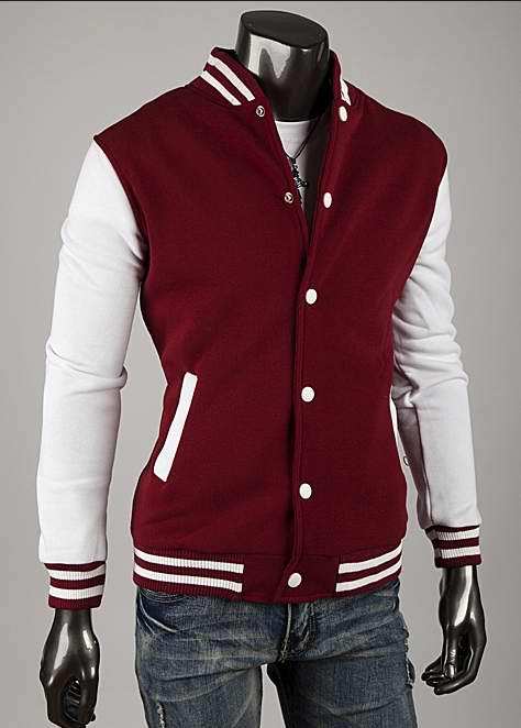 Fall-Fashion boutique men's clothing ! Free Shipping NWT Varsity Letterman College Baseball COTTON JACKET Men's Clothing Coats