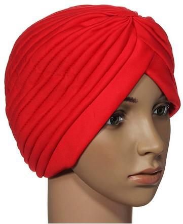 Stretchy Turban Head Wrap Band Sleep Hat Chemo Bandana Hijab Pleated Cap Big Satin Bonnet Turban