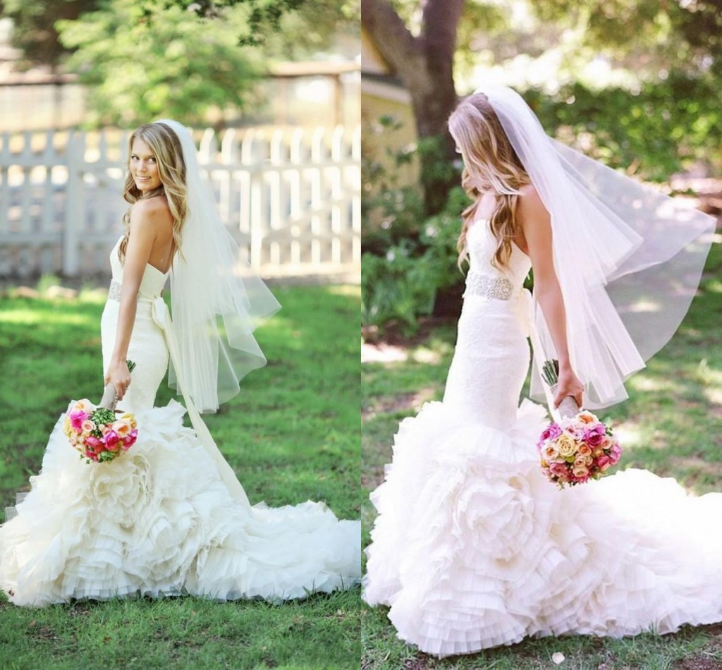 Sparking Crystal Mermaid Wedding Dresses Robe De Mariage Sweetheart Cascading Ruffles Applique Lace Bridal Gowns 2016 Vestidos De Novia, White
Sparking Crystal Mermaid Wedding Dresses Robe De Mariage Sweetheart Cascading Ruffles Applique Lace Bridal Gowns 2016 Vestidos De Novia, White
