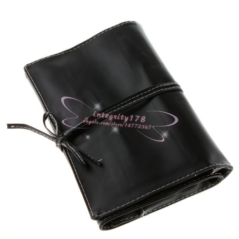 wood color 24Pcs Professional Makeup Brushes with Goat Hair Cosmetic Brush Set Kit Tool with soft case DHL