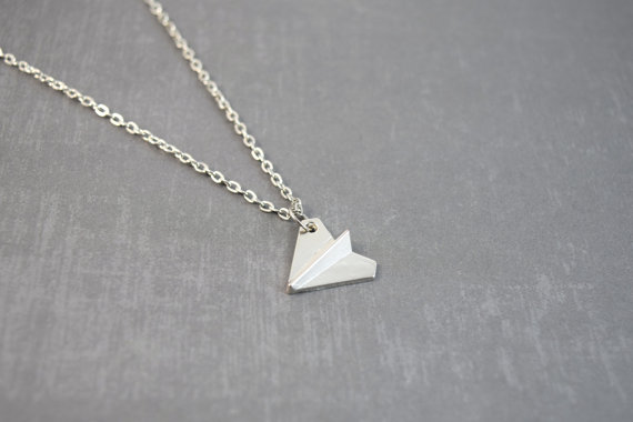 10PCS Fashion Gold Silver Origami Plane Bracelet Paper Plane Bracelets Tiny Aircraft Airplane Bracelet Jewelry for women