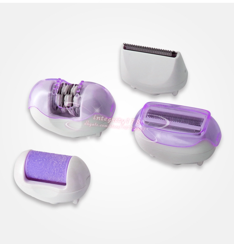 Kemei 4 in 1 Electric Foot Exfoliator Feet Dead Skin Removal Heel Cuticles Nail Grinding Tool Set