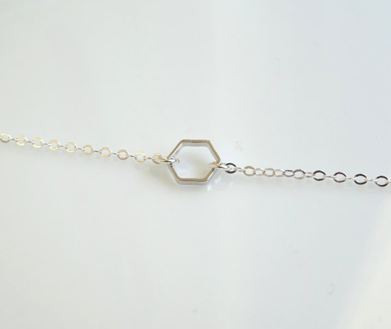 30PCS Simple Hollow Line Hexagon Bracelet Cut Out Open Sexangle Bracelets Geometric Jewelry for Women