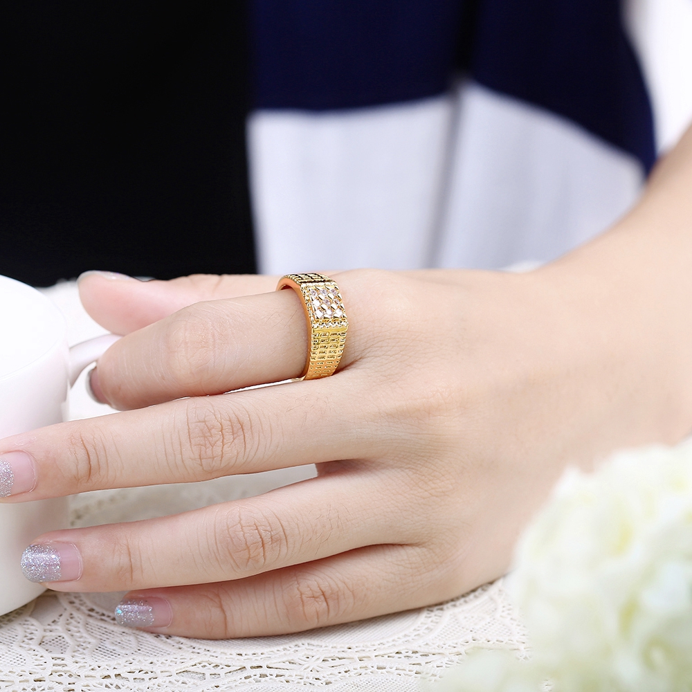 New Womens Mens Ring Europe Style Fashion Jewelry Paved Genuine Clear Crystal Size 9 Statement Accessories
