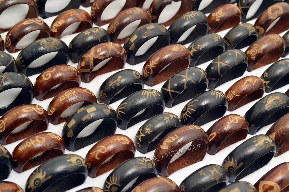 Jewelry Ring 100pcs grave hieroglyphs Natural wood Band Fashion Rings 18-20mm Wholesale lots bulk 100pcs lot
Jewelry Ring 100pcs grave hieroglyphs Natural wood Band Fashion Rings 18-20mm Wholesale lots bulk 100pcs lot