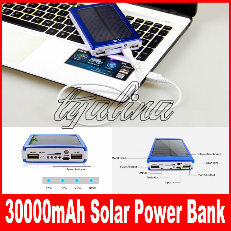 Portable 30000 mAh Solar Battery Panel external Charger Dual 30000mah solar Charging Ports 5 colors choose for Laptop Cellphone Power Bank
Portable 30000 mAh Solar Battery Panel external Charger Dual 30000mah solar Charging Ports 5 colors choose for Laptop Cellphone Power Bank