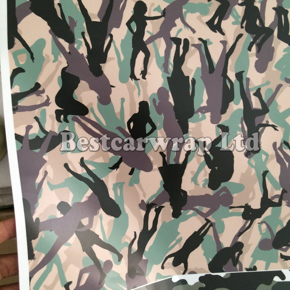 SNOW GIRL CAMOUFLAGE Vinyl wrap Urban Snow Morning Wood Camo Vinyl Sheet Car Wrap Skin Vehicle camo styling graphic 5ft x 98ft