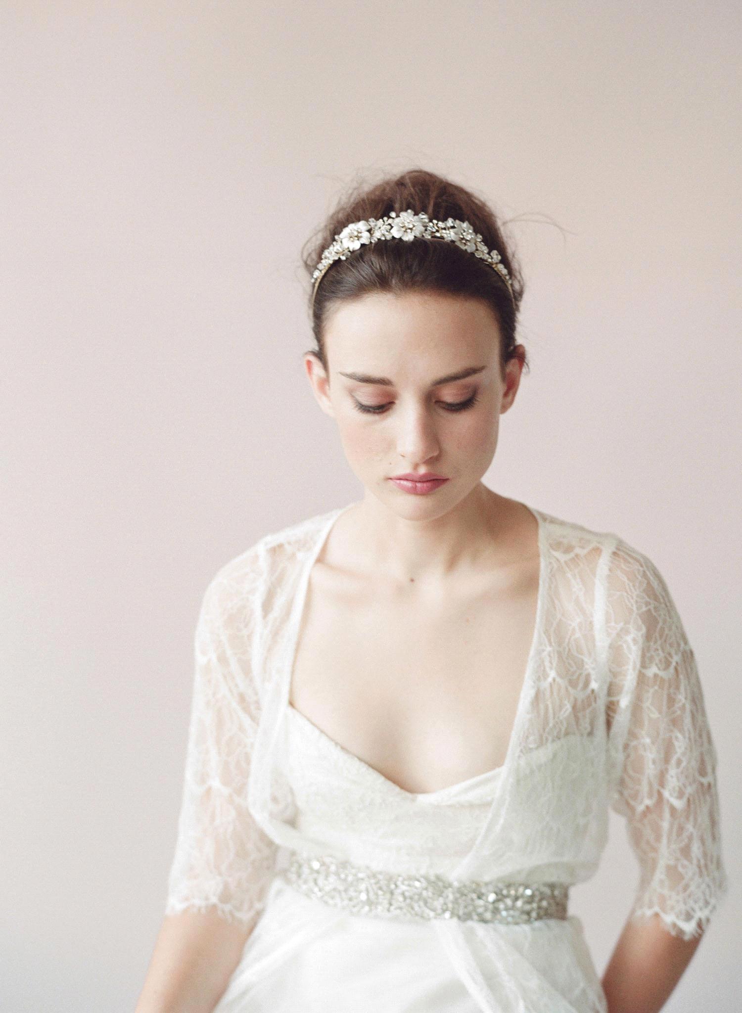 BlingBling Beautiful Bridal Hair Accessories Flower Beads 2020 Handmade Girl's Party Headbands Shiny Wedding Headpieces for Bride CPA462