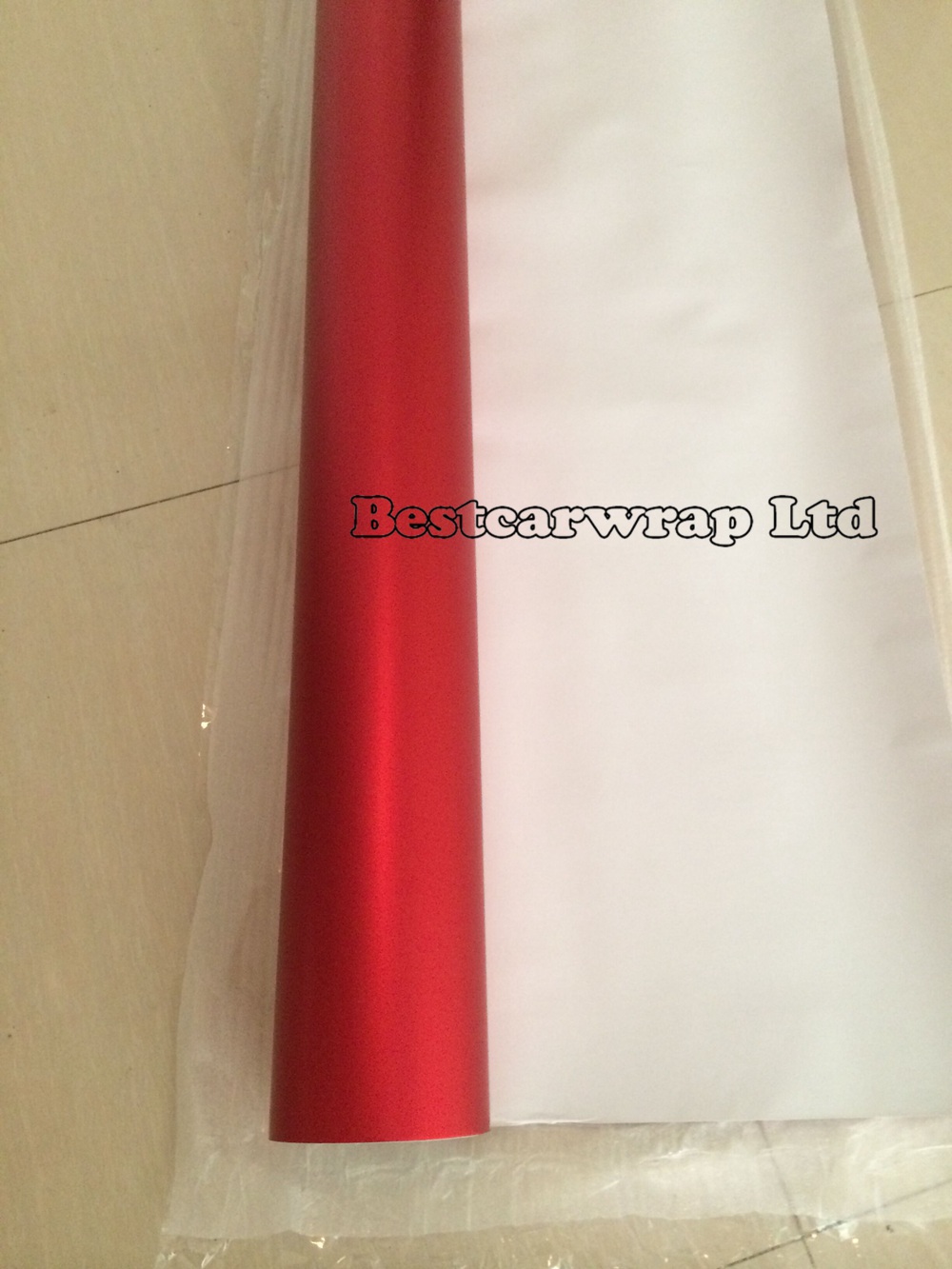Premium Red Satin Chrome Vinyl Wrap paper sticker for Car Wrap with Air Bubble Free size1.52x20m/Roll 5x67ft