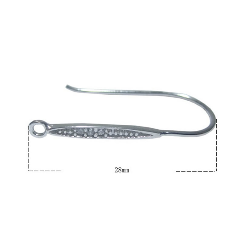 Beadsnice 925 Sterling Silver Earring Hooks Zircon Earring Backs for Making Earrings French Hook Earring Findings Wholesale ID 27908