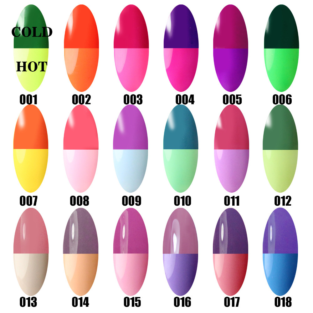Wholesale-(choose 10 ) Mood Color Changing Nail Polish Lacquer Long Lasting 15ML Soak Off Gel Nail Varnish 205 fashion color for choose