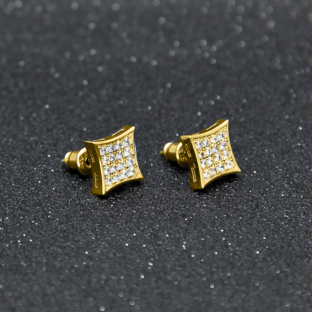 Men Fashion Square Stud Earrings CZ Bling Micro Pave Cubic Zirconia Gold Silver Earring Punk Hiphop Jewelry
Men Fashion Square Stud Earrings CZ Bling Micro Pave Cubic Zirconia Gold Silver Earring Punk Hiphop Jewelry