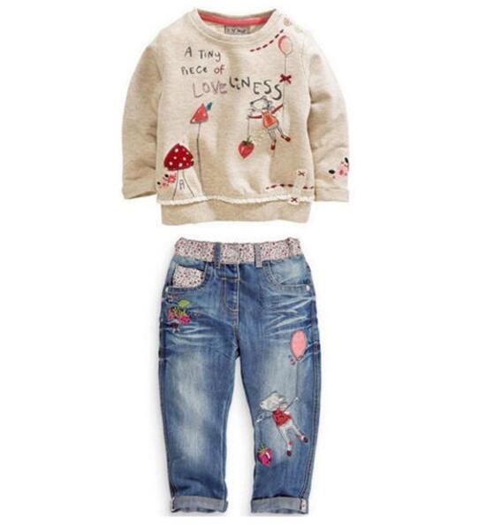 new Free shipping spring fashion Toddlers Kids Girls Clothing Sweater + Jeans suit Cartoon Outfits Clothes, Picture color
new Free shipping spring fashion Toddlers Kids Girls Clothing Sweater + Jeans suit Cartoon Outfits Clothes, Picture color