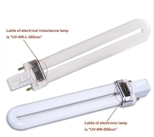 UV 9W L 365nm Electrical Inductance Lamp Nail Gel Lamp Nail Buble Light To Nail Dryer