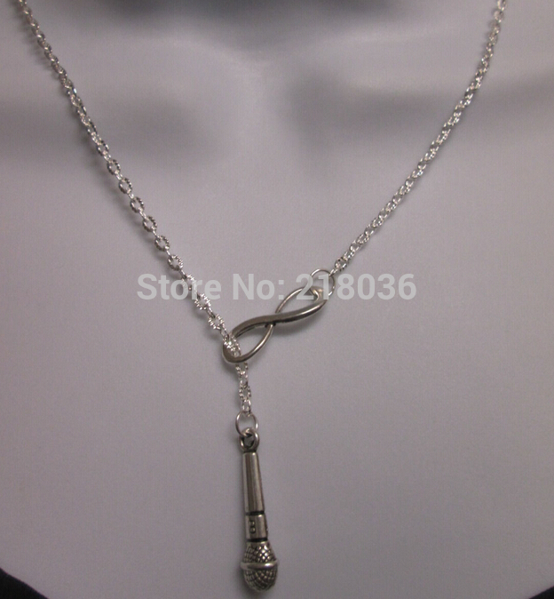 Vintage Silver Infinity &Microphone Lariat Charms Chain Statement Choker Collar Necklaces&Pendants Fashion Jewelry Gifts Bijoux 10PCS Q503
Vintage Silver Infinity &Microphone Lariat Charms Chain Statement Choker Collar Necklaces&Pendants Fashion Jewelry Gifts Bijoux 10PCS Q503