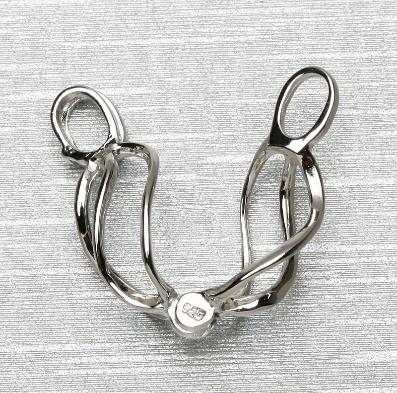925 Silver ed Cage Locket Sterling Silver Pearl Crystal Gem Bead Cage Pendant Mounting for DIY Fashion Jewellery Charms
