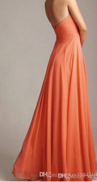 $49 Long Chiffon Bridesmaid Dresses Cheap 2015 Bride Maid Gowns Strapless Party Gown Orange Dark Purple Red Green Formal Bridesmaid Dress