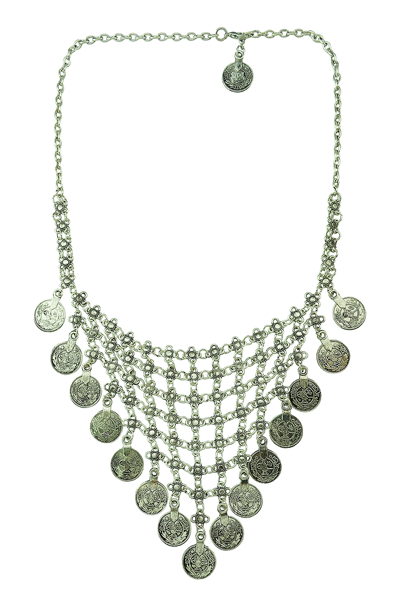 Golden Silver Coin statement Necklace Turkish Flower Chainmail Coin Collar Cleopatra Choker Kuchi Afghan Belly Dancer Tribal Chic Gypsy
Golden Silver Coin statement Necklace Turkish Flower Chainmail Coin Collar Cleopatra Choker Kuchi Afghan Belly Dancer Tribal Chic Gypsy