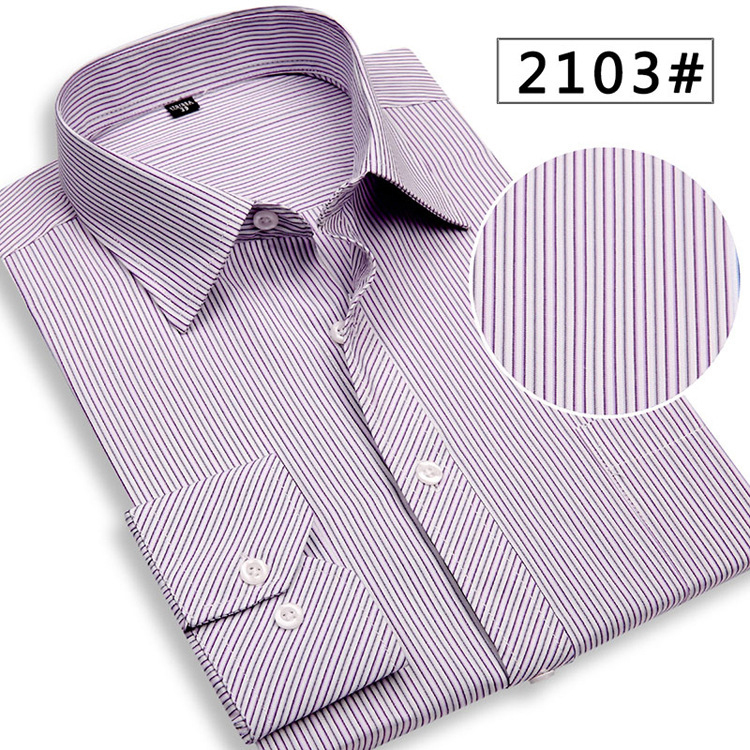 Wholesale-Free Shipping Spring&Autumn Men shirts Middle aged Men'sshirt Long sleeve Business gentleman shirt Ten colors 37
