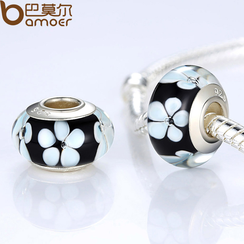 Wholesale-Wholesale European Style Silver Murano Glass Beads Jewelry Making for DIY Bracelets Necklace Mixed Colors in Bulk 50pcs/lot