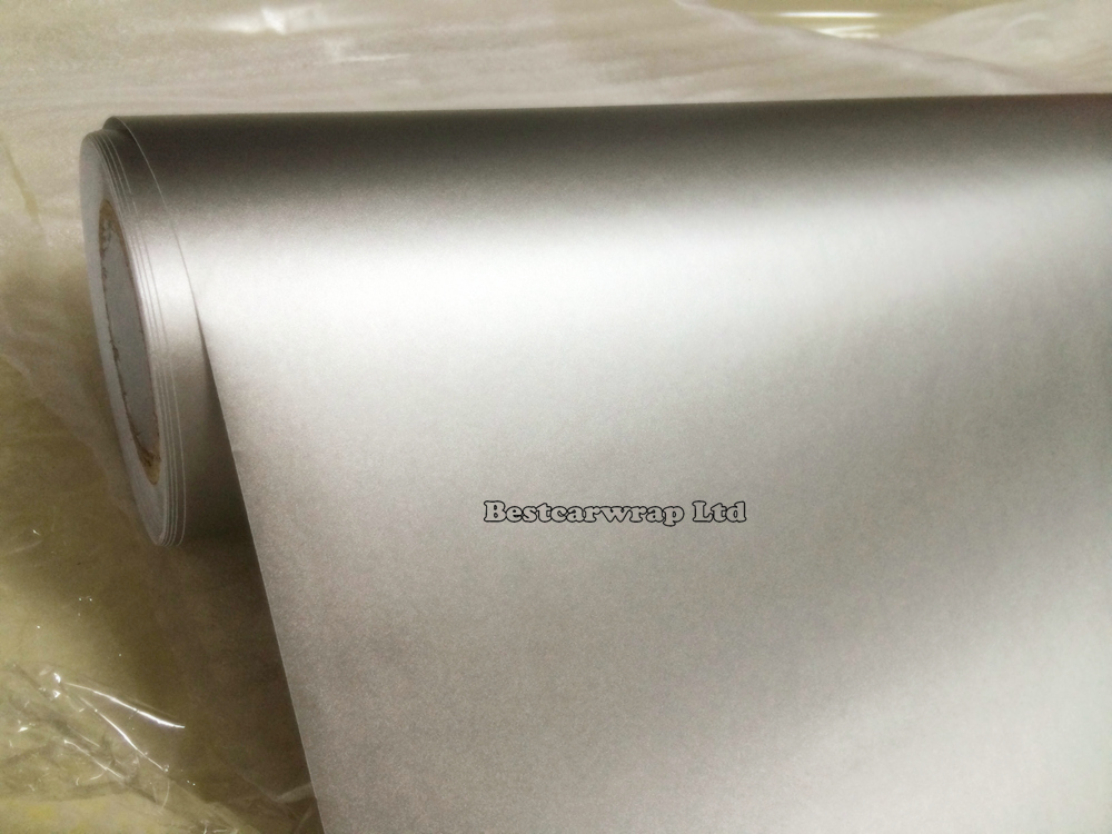 Satin chrome silver vinyl wrap Film For car wrap With Air Channle For Car styling Unique Wrap Foile1.52x20m/Roll
