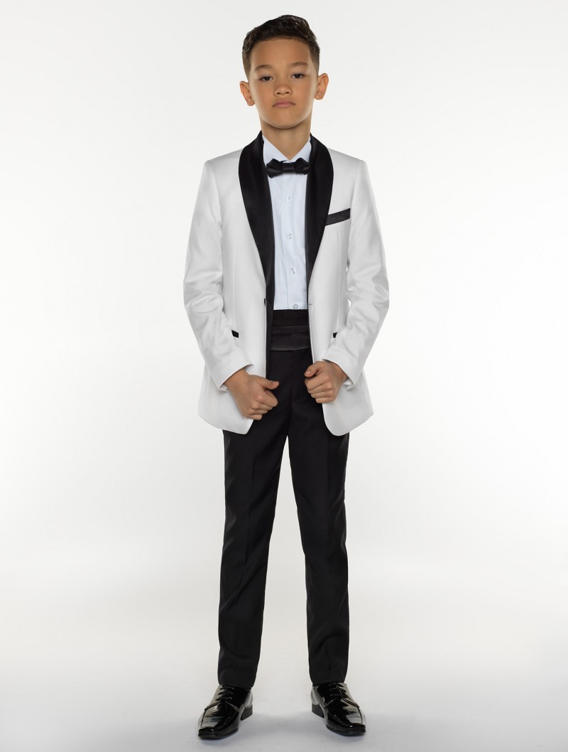 Dinner Boys for Kids Tuxedo Formal Ocn White And Black Suits For Little Men Three Pieces