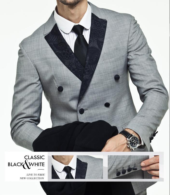 3 pieces Side Vent Light Grey Suit Groom Tuxedos Slim Fit Double breasted Groomsmen Men Wedding Holiday Wear (Jacket+Pants+Tie, Same as image
3 pieces Side Vent Light Grey Suit Groom Tuxedos Slim Fit Double breasted Groomsmen Men Wedding Holiday Wear (Jacket+Pants+Tie, Same as image