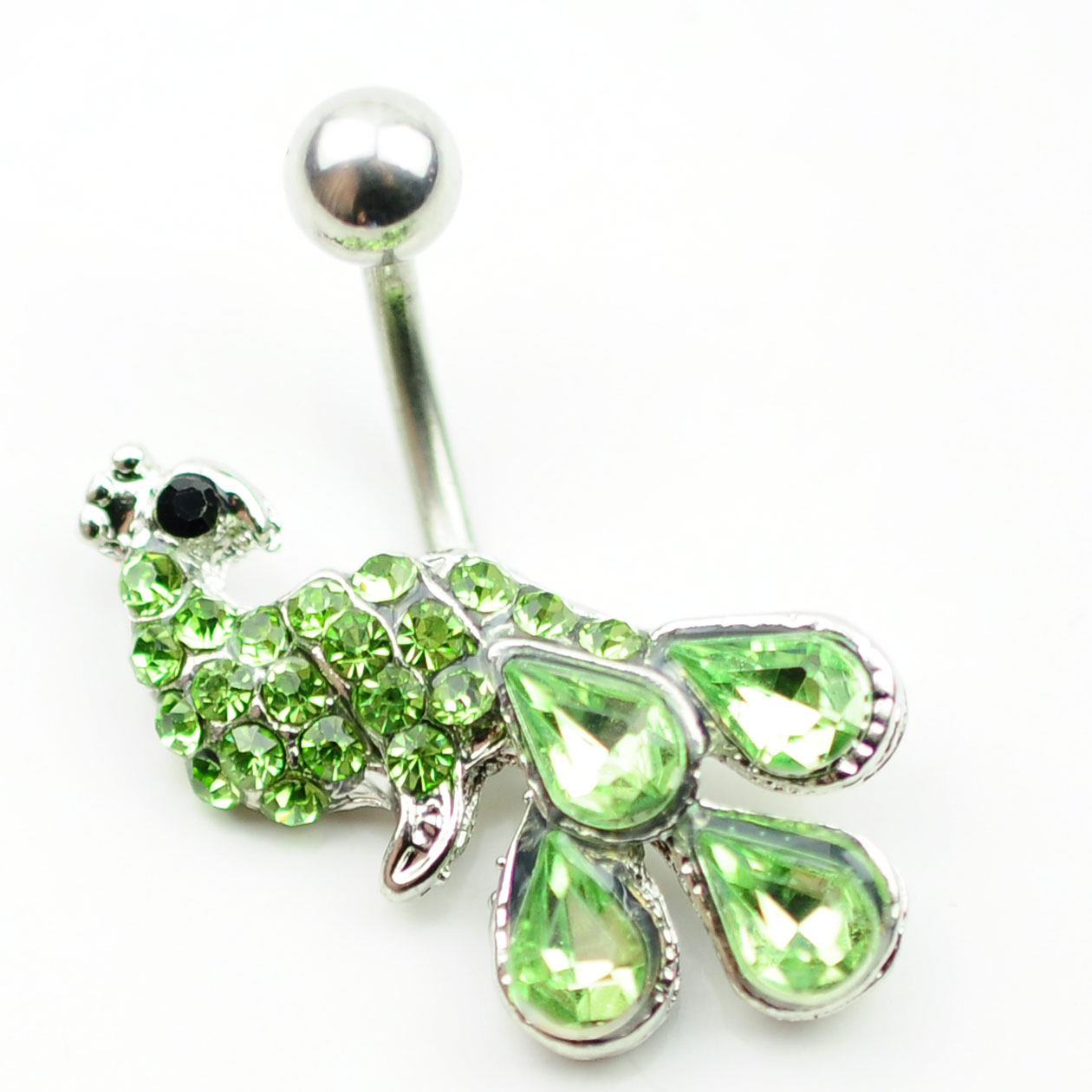 YYJFF D0157-1 ( 3 colors ) The peacock style Belly Button Navel Rings with mix piercing jewelry body ,