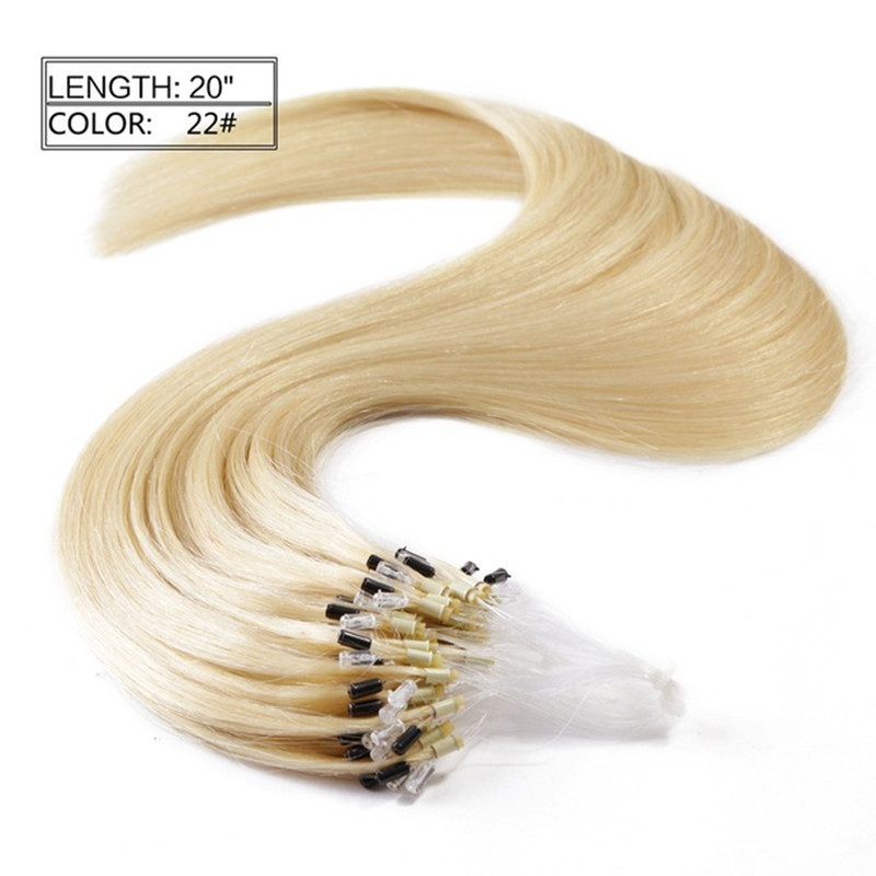 100 human hair straight 6a micro loop hair extensions 0 5g s 200s pack 1624 inch bundles any colors dhl free