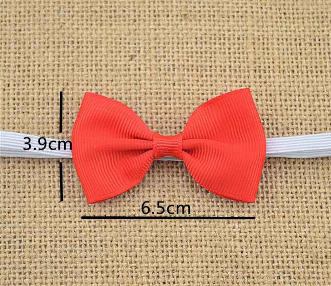 50pcs baby 2.5inch hair bow with mini Thin Elastic headbands girl hair accessorie bow flower hair band slender rubber hair ties PJ5283