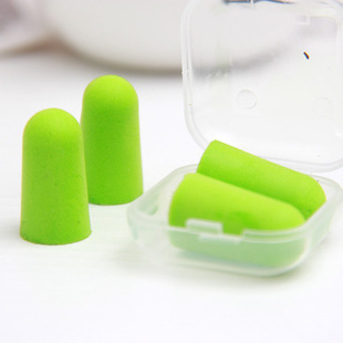 free shipping bullet shape foam sponge earplug ear plug keeper protector travel sleep noise reducer 71166