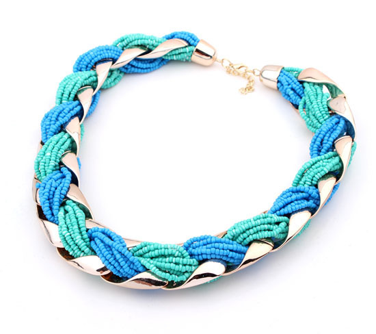 Wholesale-Beaded Necklaces For Women Coupon Neclaces Boho Bead Alloy Choker Neckless Free Shipping SF-9081